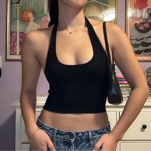 ribbed halter top